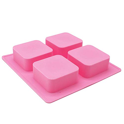 X-Haibei Basic Plain Square Lotion Bar Soap Mold Making 4oz/Cell Big Size - Image 5