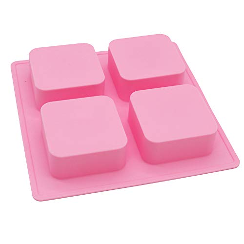 X-Haibei Basic Plain Square Lotion Bar Soap Mold Making 4oz/Cell Big Size - Image 4