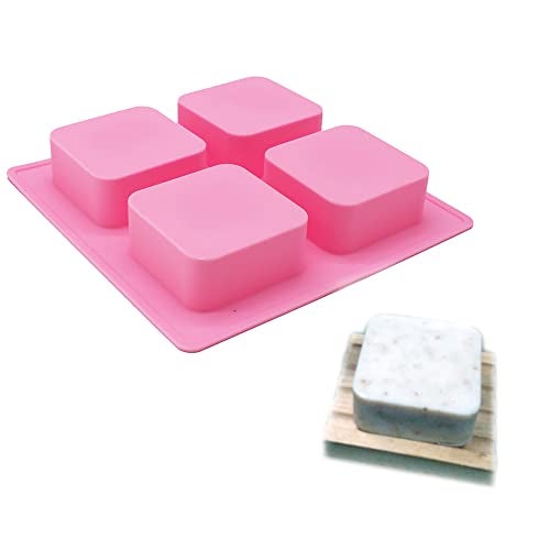 X-Haibei Basic Plain Square Lotion Bar Soap Mold Making 4oz/Cell Big Size - Image 1