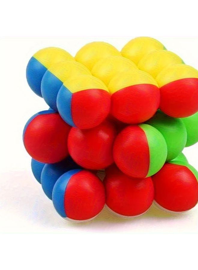 مكعب السرعة السحري YJ بدون ملصقات 3x3x3، مناسب للمبتدئين، خرز دائري ملون، لغز سلس - Image 4