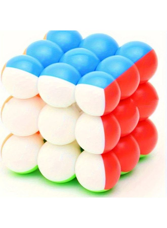 مكعب السرعة السحري YJ بدون ملصقات 3x3x3، مناسب للمبتدئين، خرز دائري ملون، لغز سلس - Image 2