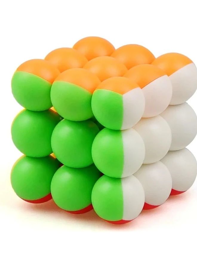 مكعب السرعة السحري YJ بدون ملصقات 3x3x3، مناسب للمبتدئين، خرز دائري ملون، لغز سلس - Image 3