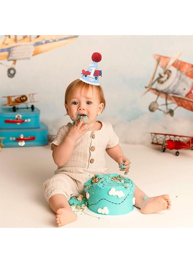 قبعة حفلة عيد الميلاد الأول على شكل طائرة - زينة ودعائم تصوير مستوحاة من عالم الطيران - Image 5