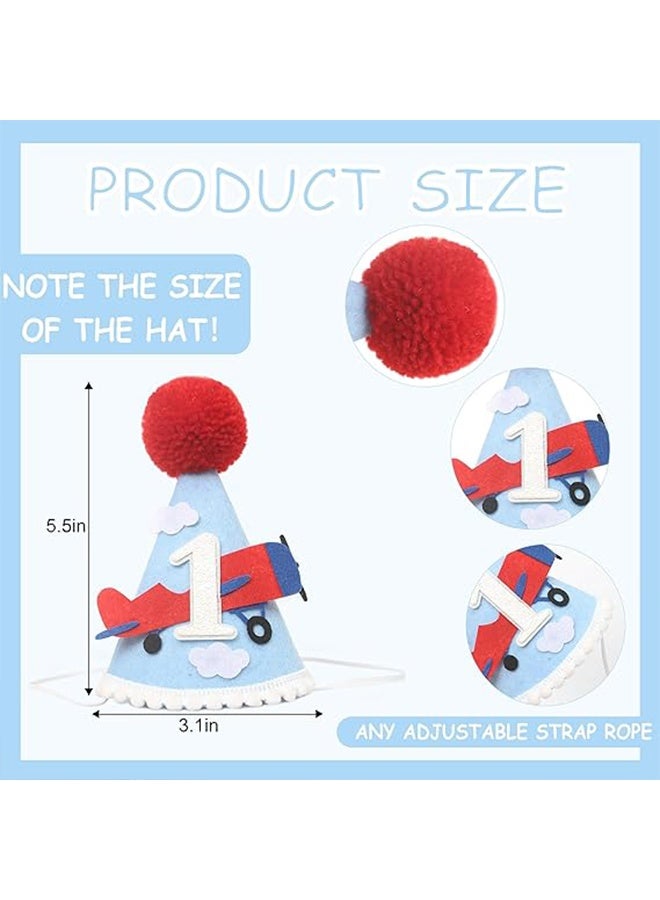 قبعة حفلة عيد الميلاد الأول على شكل طائرة - زينة ودعائم تصوير مستوحاة من عالم الطيران - Image 2