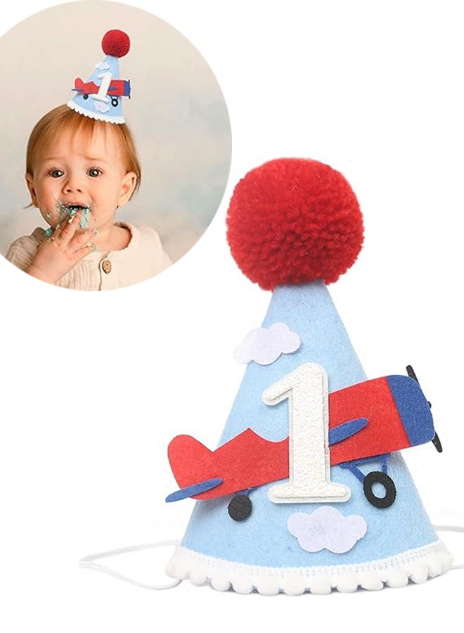 قبعة حفلة عيد الميلاد الأول على شكل طائرة - زينة ودعائم تصوير مستوحاة من عالم الطيران - Image 1