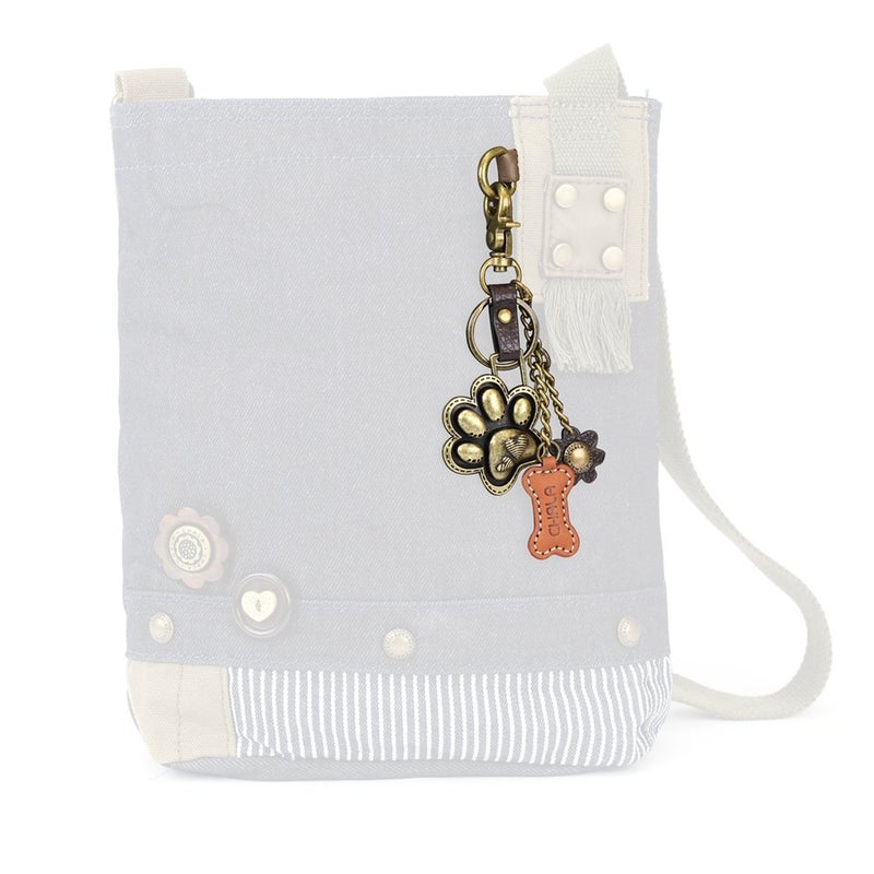 CHALA Purse Charm, Key Fob, keychain Decorative Accessories, Metal Charming Keychain - Pawprint - Image 2