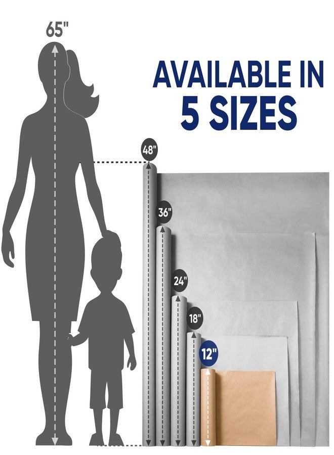 Paclord White Construction Paper Roll 12" x 100 ft – Made in USA – 12" Bulletin Board Paper for Classroom & School, Teachers & Kids - Image 4