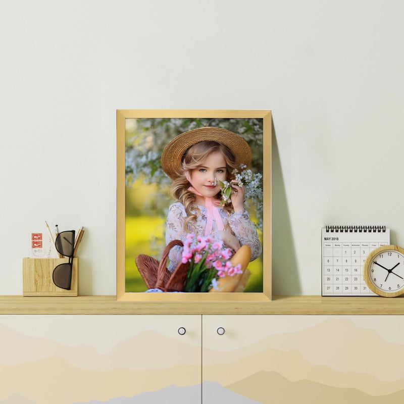 WIFTREY 8x10 Picture Frame Set of 18, Multi Photo Frames 8 by 10 Bulk for Wall Hanging or Tabletop Display, Gold - Image 5