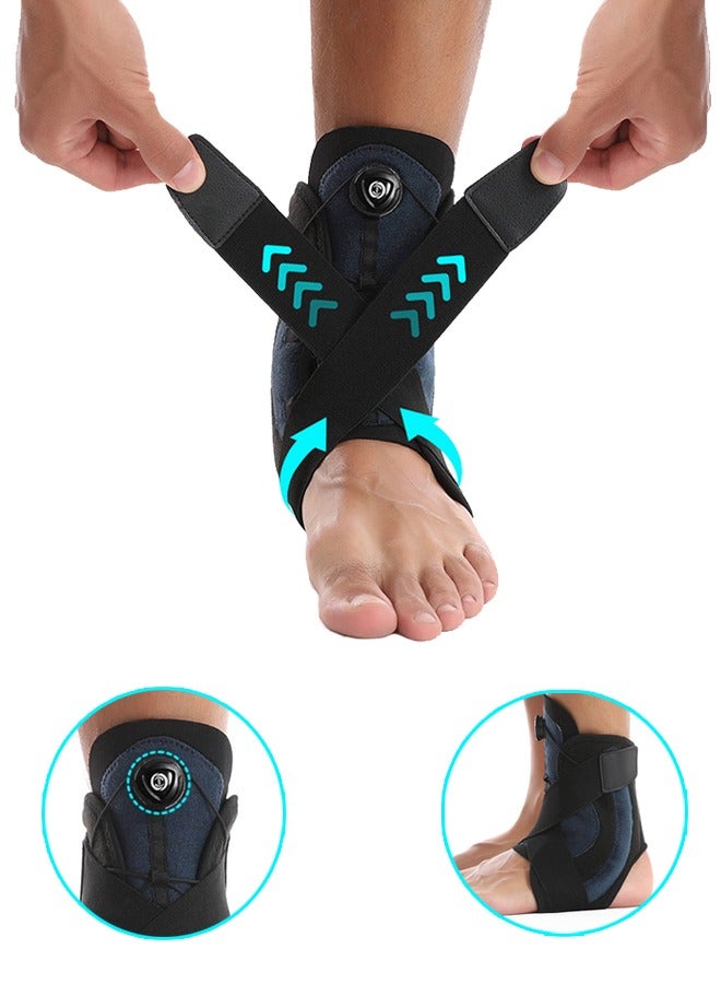 Captaintech Ankle Support, Ankle Support Protector, Adjust The Tightness Of The Knob Painless Fixation Strong Correction Breathable Fabric For Pain Relief, Recovery And Ankle Injury - Image 1