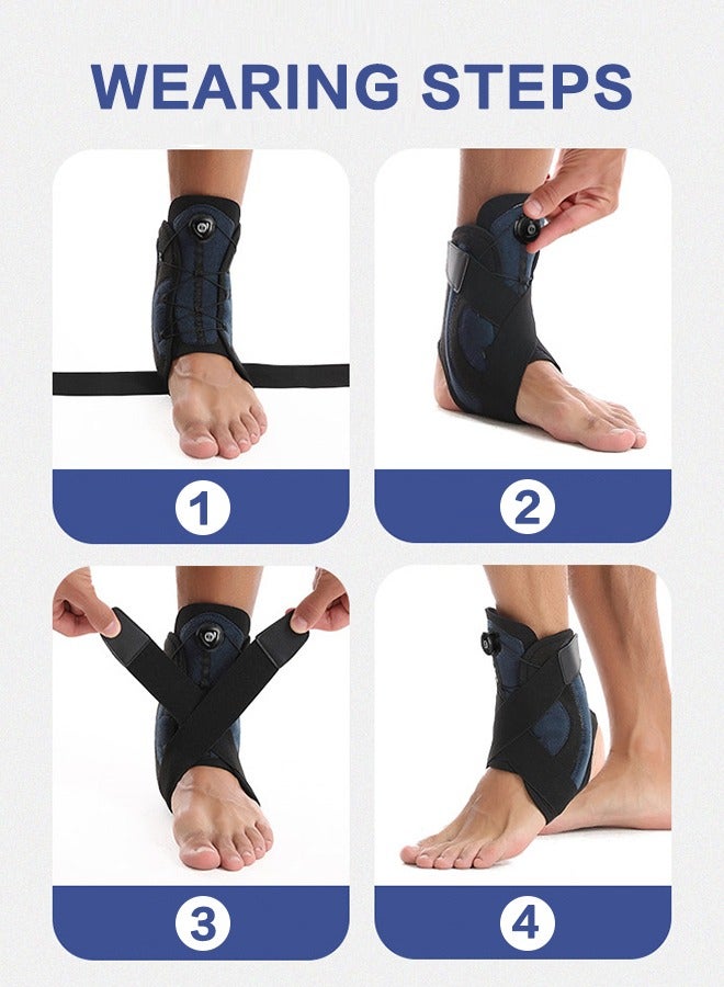 Captaintech Ankle Support, Ankle Support Protector, Adjust The Tightness Of The Knob Painless Fixation Strong Correction Breathable Fabric For Pain Relief, Recovery And Ankle Injury - Image 3