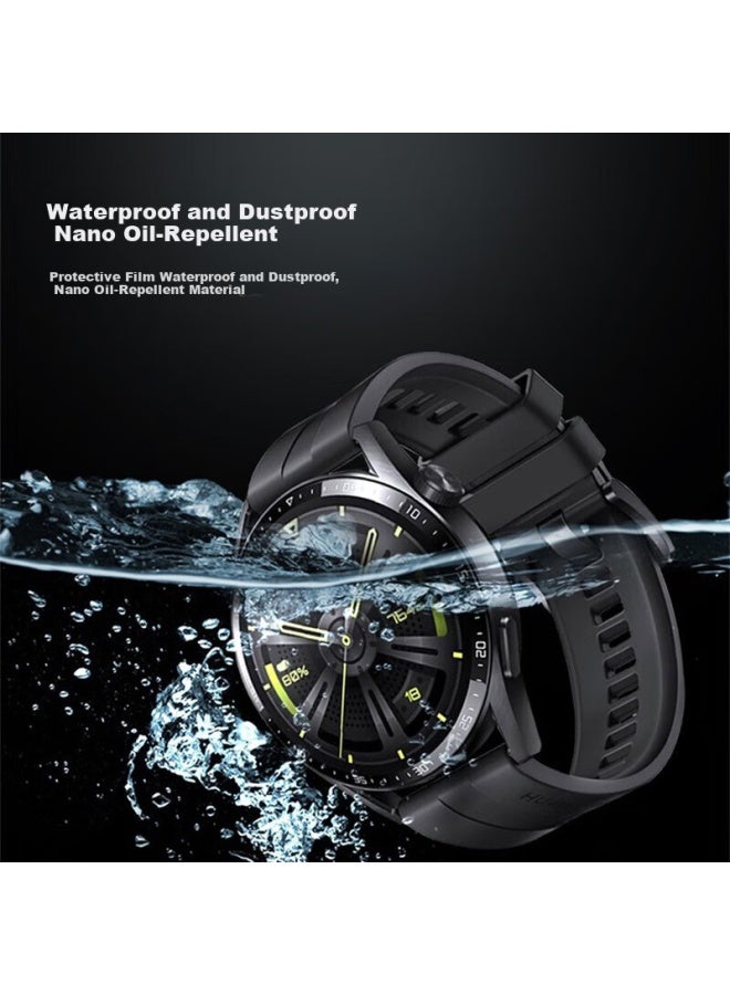 Kmaxai Huawei Watch Gt3 46mm شاشة حماية فيلم [2-pack] شاشة كاملة Hd فيلم حماية لساعه Huawei Dial, فيلم مركب مقاوم للخدش ثلاثي الأبعاد ناعم, بدون تشقق الحواف - Image 2