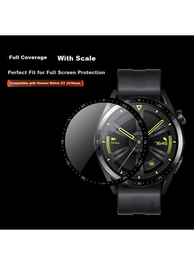 Kmaxai Huawei Watch Gt3 46mm شاشة حماية فيلم [2-pack] شاشة كاملة Hd فيلم حماية لساعه Huawei Dial, فيلم مركب مقاوم للخدش ثلاثي الأبعاد ناعم, بدون تشقق الحواف - Image 1