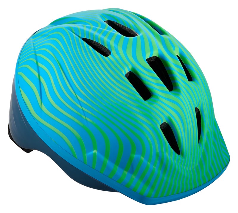 Schwinn Classic Infant Bike Helmet for Boys Girls Age 0-3 Years Old, Suggested Fit 44-50 cm, Dial Fit, Full Range Padding, Lower Molded Shell, Integrated Visor, Blue/Green - Image 1