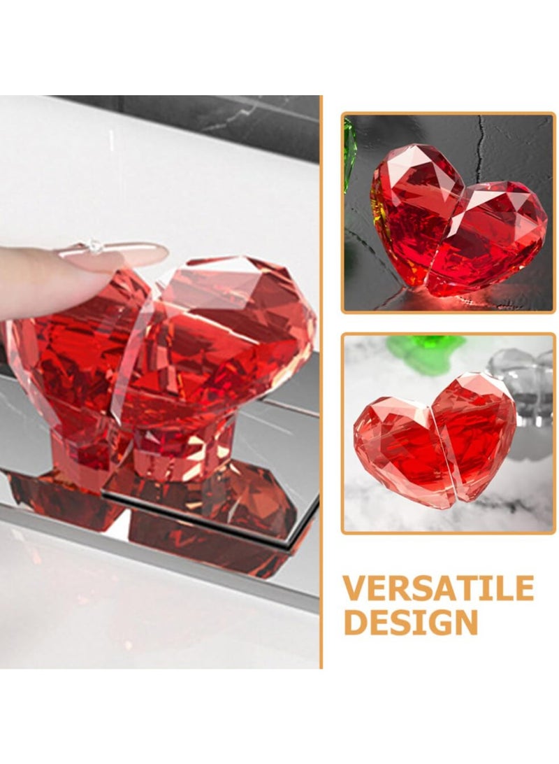 1 Pair Red  Long Nail Dedicated Toilet Press, New Light Luxury Love Toilet Press, Long Nail Exclusive, Toilet Toilet Flushing Button Switch Assistant, Protecting Long Nails - Image 5