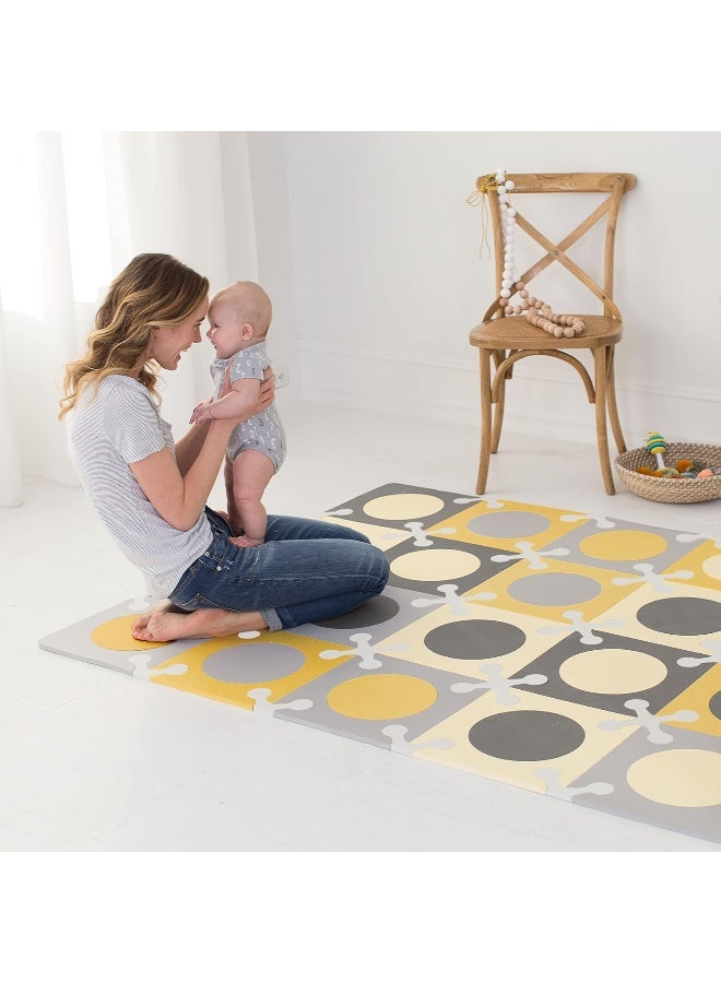 Skip Hop Playspot Floor Tiles - Gold & Grey - Image 4