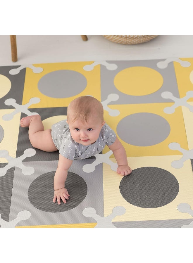 Skip Hop Playspot Floor Tiles - Gold & Grey - Image 2
