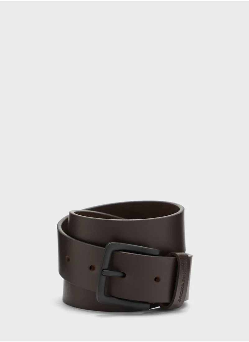 JACK & JONES jacroma LEATHER Buckle  BELT