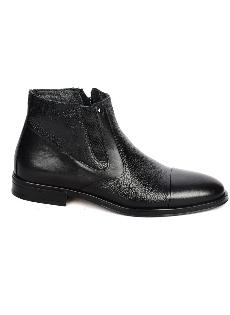 بيير كاردان 11925251 Black Leather Classic Men's Boat Shoes