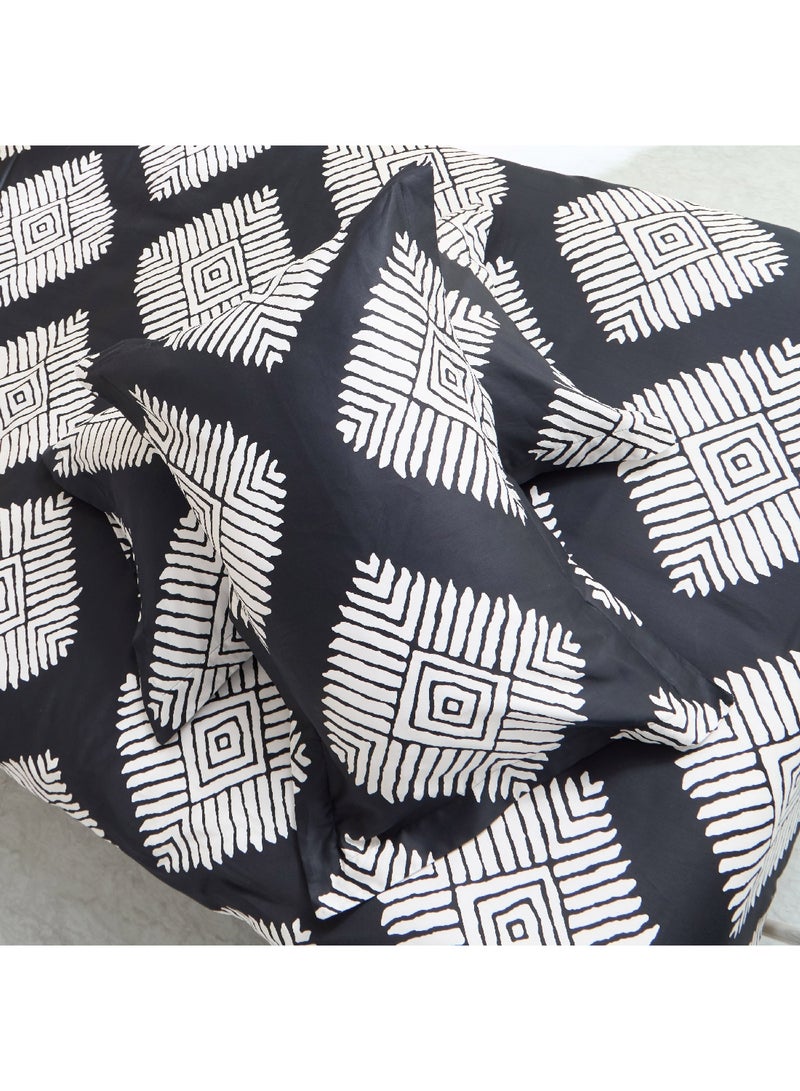 Home Box Houston Arno 3-Piece Printed Cotton Twin Duvet Quilt Cover Set 220 x 150 cm  - Image 5