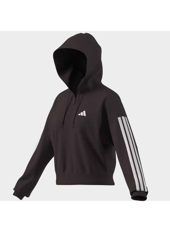 Adidas W 3S FT FZ HD شابران/أبيض - Image 5