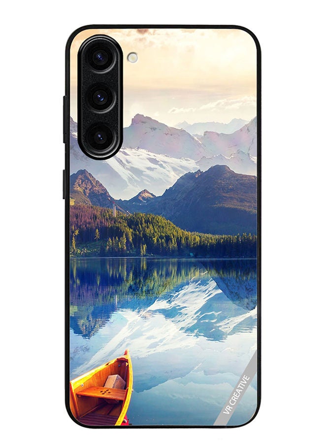 VR CREATIVE Protective Case Cover For Samsung Galaxy S23 Boat In River Scenery Design Multicolour - Image 1