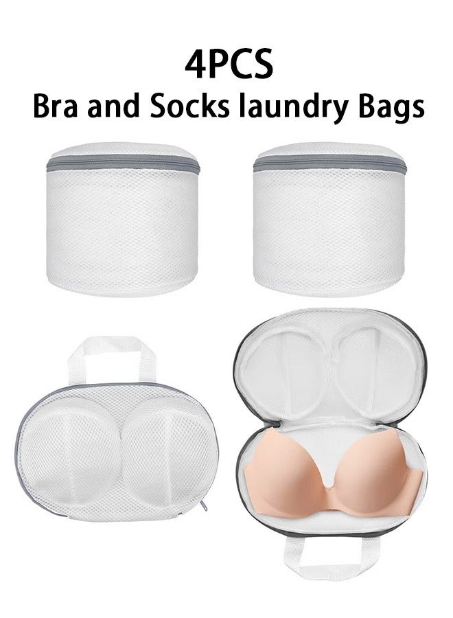 GMORO 4 Pack Bra Laundry Bag,Mesh Laundry Bag with Zipper,Anti-Tangle,Anti-Snag,Anti-Deformation Laundry Bag for Bras Underwear Socks Baby Clothes - Image 1