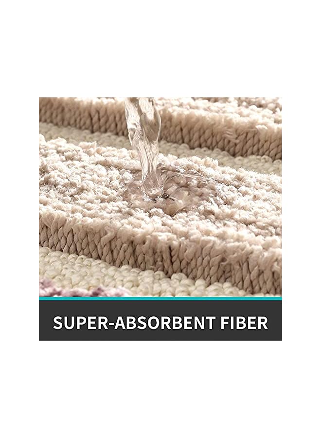 The Bros Bathroom Rugs Bath Mat, 50x80cm, Non-Slip Fluffy Soft Plush Microfiber Shower Carpet Rug, Machine Washable Quick Dry Ultra Shaggy Bath Mats for Tub, Bathroom and Shower-Beige - Image 3