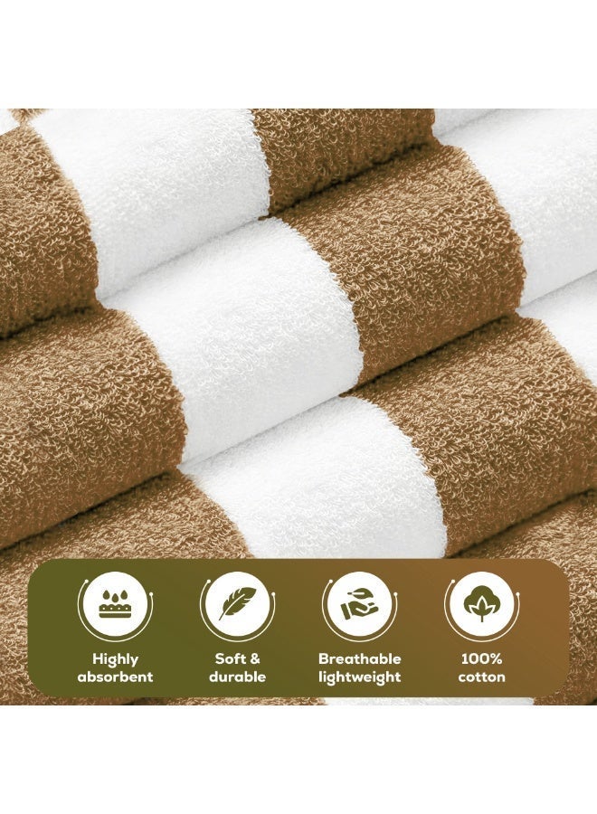 بليس كاسا مناشف شاطئ كبيرة مقاس قطعتين قطن % صيفي ممتص للغاية وناعم مخطط للكابانا وحمام السباحة - Image 5