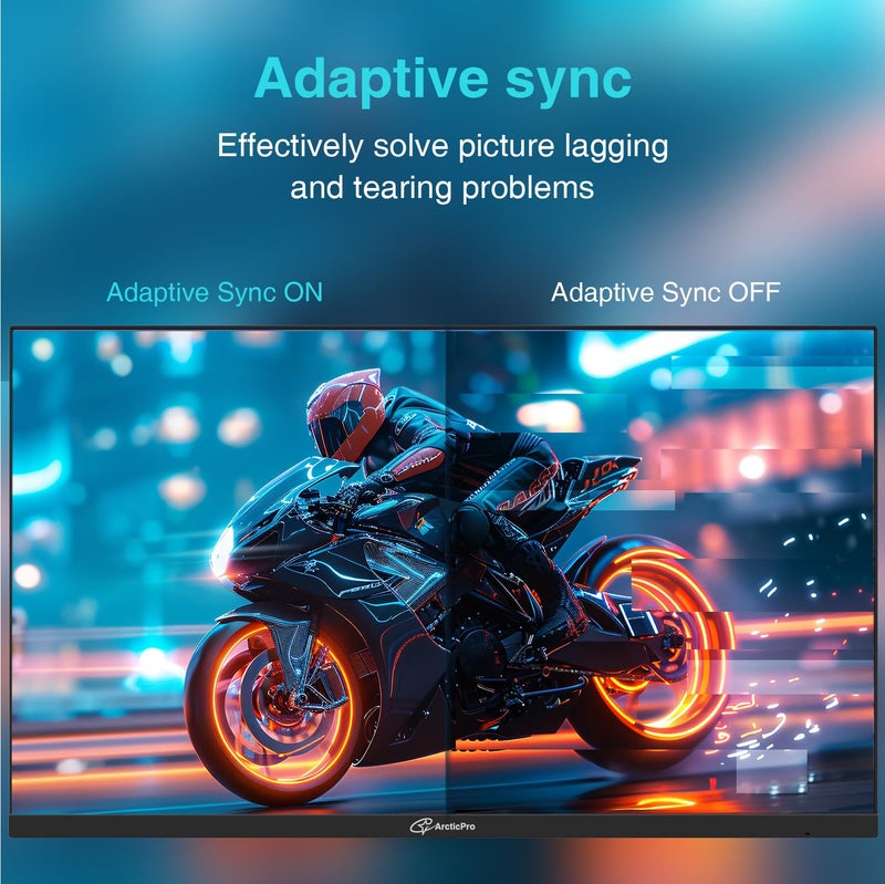 ArcticPro 27inch Gaming Monitor QHD 2560*1440p, 210Hz, 2K, IPS Panel, 1ms Response Time, Adaptive sync, PC Computer Monitor, 3-Sided Frameless, Ultra Slim, 130% sRGB, Bluelight Filter, HDMI *2, DP*2 - Image 2