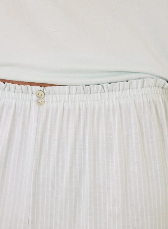 women'secret Striped striped viscose Capri pyjamas