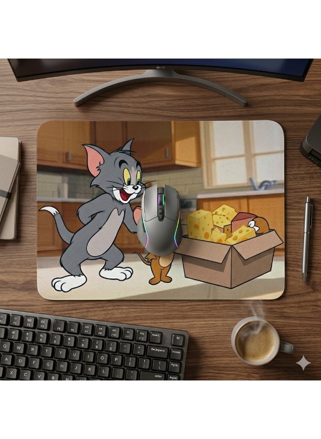 Cartoon Mouse Pad with Non-Slip Rubber Base – Cute Animated Character Desk Mouse Mat for Office, Gaming, Study and Laptop Use – Smooth Surface Mousepad with Comfortable Precision Control for Computer Accessories - Image 2