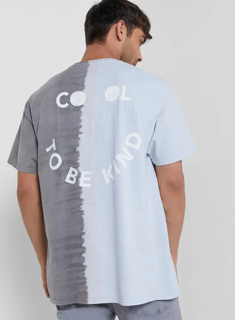 TOPMAN Color Block Oversize Crew Neck T-Shirt
