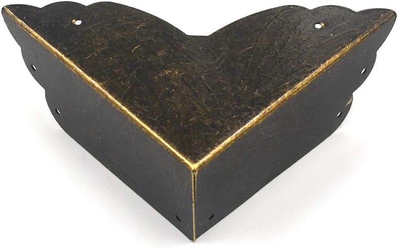 Mcredy Box Corner Corner Protectors Metal Bronze 28x28x08LxWxH Decorative Corner Set of 4 - Image 2