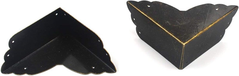 Mcredy Box Corner Corner Protectors Metal Bronze 28x28x08LxWxH Decorative Corner Set of 4 - Image 3