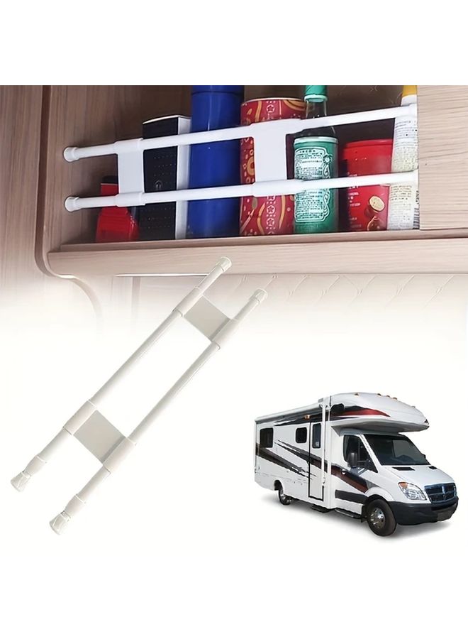 Black RV Cabinet Shelves Adjustable Refrigerator Panels Removable Space Saving Storage - Image 3