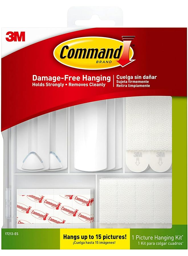 Command Command Picture Hanging Kit (38 Pieces), Damage-Free Hanging, Hangs Up To 15 Pictures, 2.54 x 15.24 x 20.32 cm - Image 1