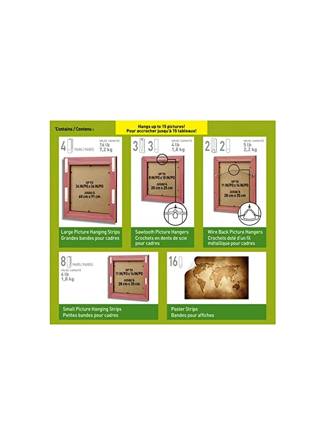 Command Command Picture Hanging Kit (38 Pieces), Damage-Free Hanging, Hangs Up To 15 Pictures, 2.54 x 15.24 x 20.32 cm - Image 3