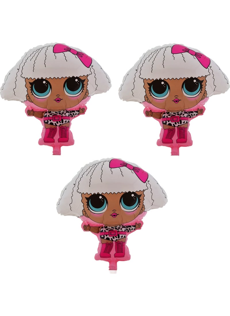 Hit Dükkan Hit Shop Lol Doll 3 Pieces Large Size 40CMX60CM Foil Balloon (Helium) No:18 