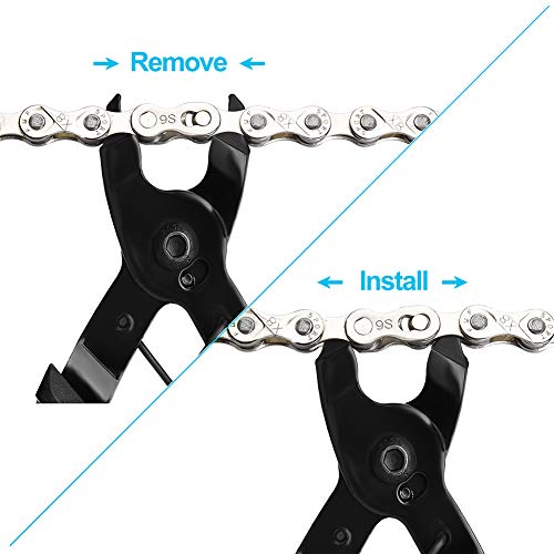 A AKRAF Bicycle Chain Repair Tool Kit with Bike Link Plier, Chain Breaker Splitter Tool, 6 Pairs Bicycle Missing Links, Bicycle Mechanic Tool Kit with Chain Master Link Remover and Connector - Image 3