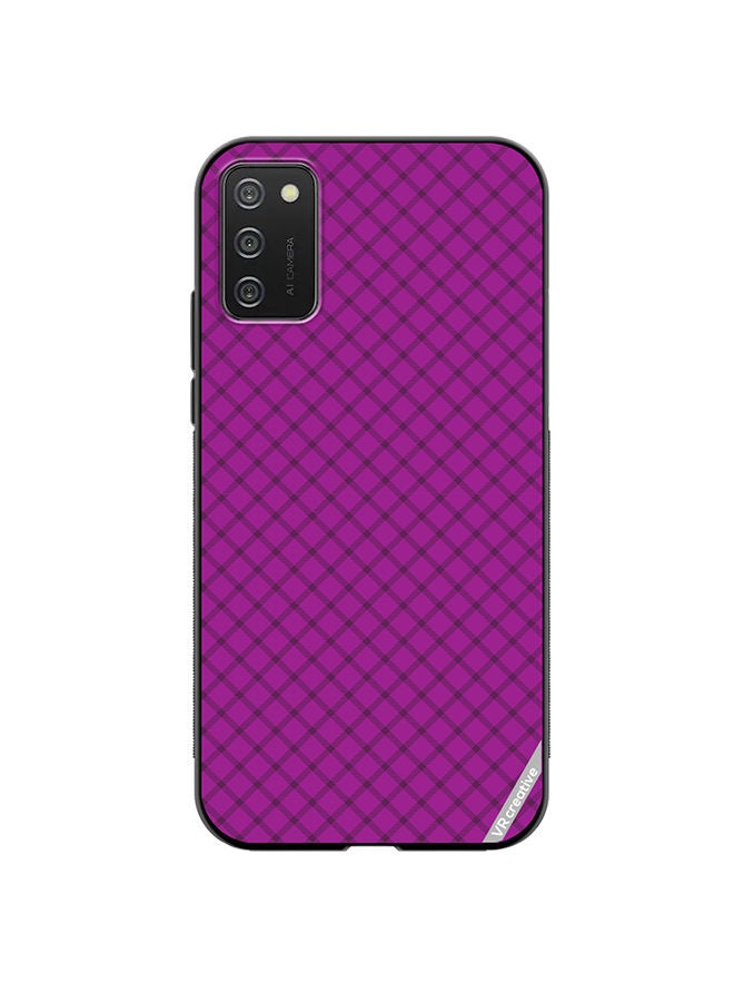 VR CREATIVE Protective Case Cover For Samsung Galaxy A03s Cheks Color Square Geometric Texture Design Multicolour - Image 1