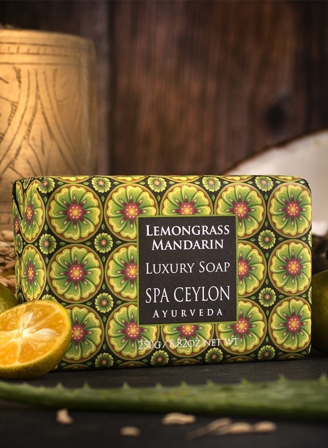 SPA CEYLON Lemongrass Mandarin Luxury Soap | Natural Cleanser | Lemongrass & Mandarin | Hydrating | Suitable for all skin types | 250g - Image 4