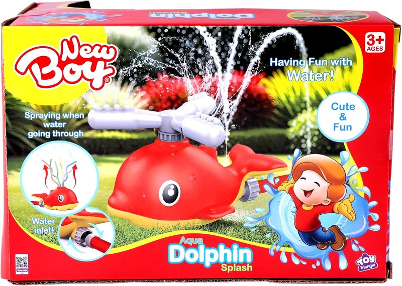 New Boy Aqua Dolphin Splash Water Sprinkler Toy, Outdoor Garden Water Spray Toy for Kids, Fun Summer Backyard Water-Play Toys, Perfect Beach and Pool Toys for Boys Girls Ages 3+ - 698135 - Image 3