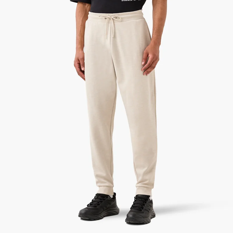 Kappa Regular Fit Logo Detail Joggers with Drawstring Closure and Pockets