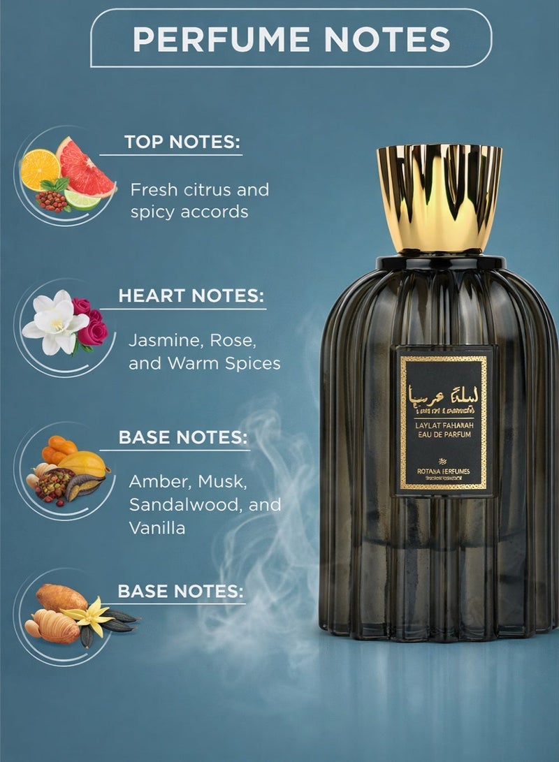 عطور روتانا روتانا ليلة إيرسوها أو دو بارفيوم 100 مل – عطر يونيسكس شرقي زهري عنبري طويل الثبات بنفحات الحمضيات والياسمين والفانيليا - Image 2