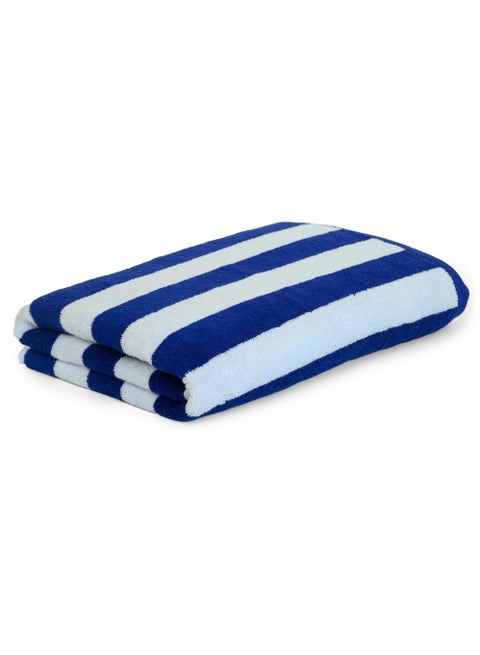 Oversized Beach Towels (1 Pack, 76x180 cm) - Extra Large 100% Cotton Summer Pool Cabana Stripe Highly Absorbent & Soft Towel