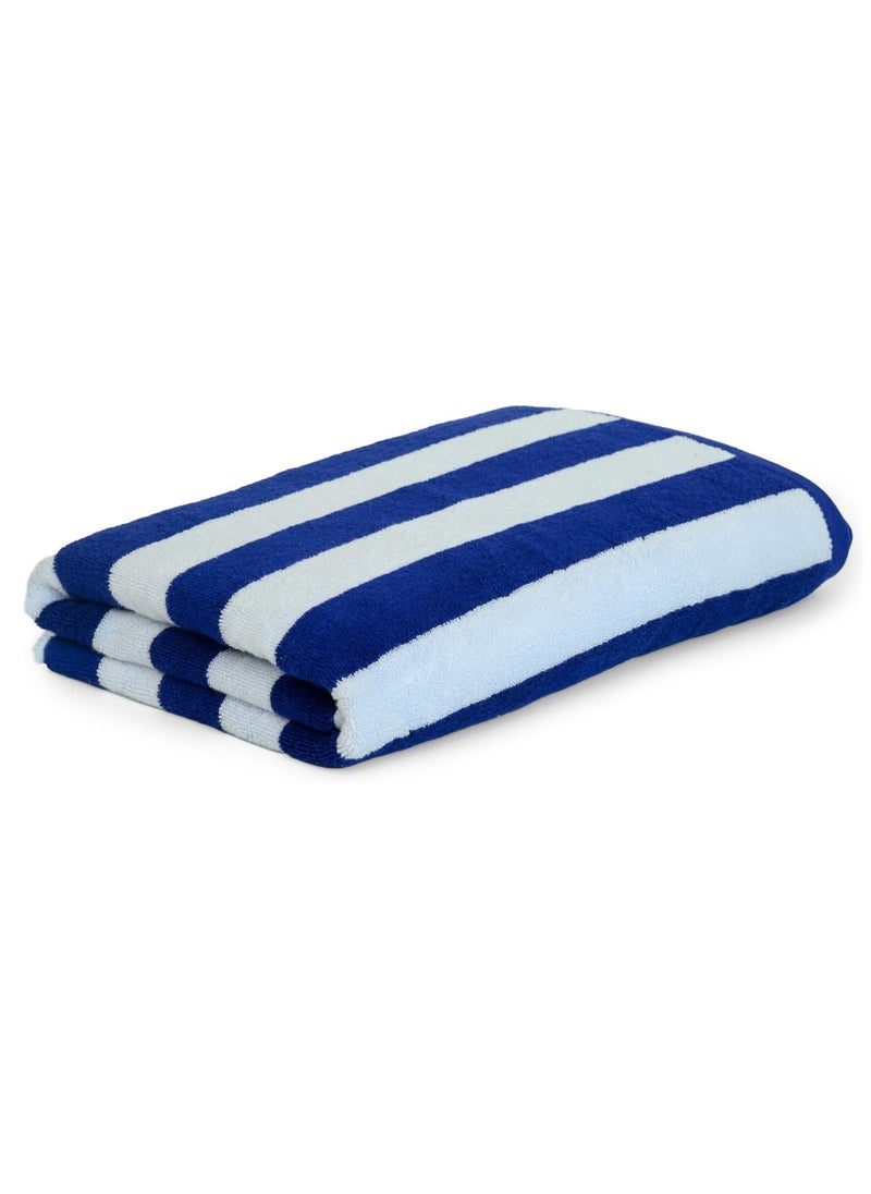 Rock Pow Oversized Beach Towels (1 Pack, 76x180 cm) - Extra Large 100% Cotton Summer Pool Cabana Stripe Highly Absorbent & Soft Towel  - Image 1