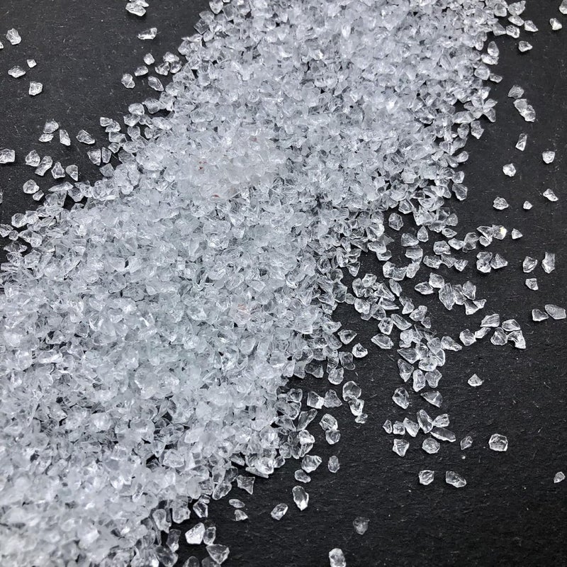 orgner 950g Natural Crushed Glass: High Luster Shiny Uneven 2-6mm Recycled Glass Fragments for Organic Resin, Rustic Decor, Garden, Crafting, Natural Art. - Image 1