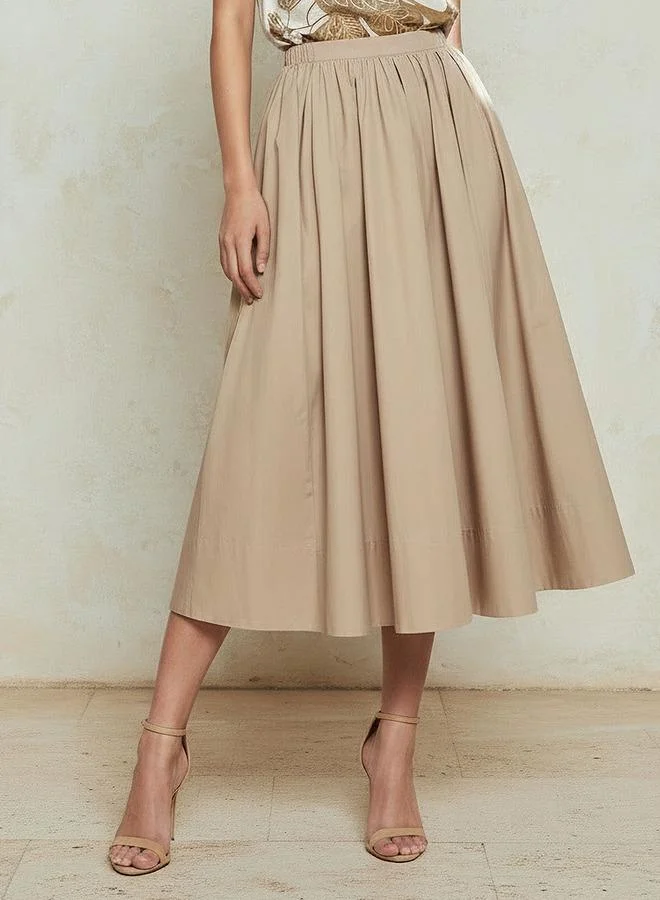 Splash FAV Midi Cotton A line Skirt with Semi Elasticated Waist