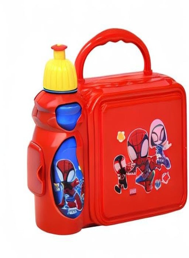 Zak Designs Spiderman Lunch Box with Water Bottle, 9 Inch, Red - Image 2