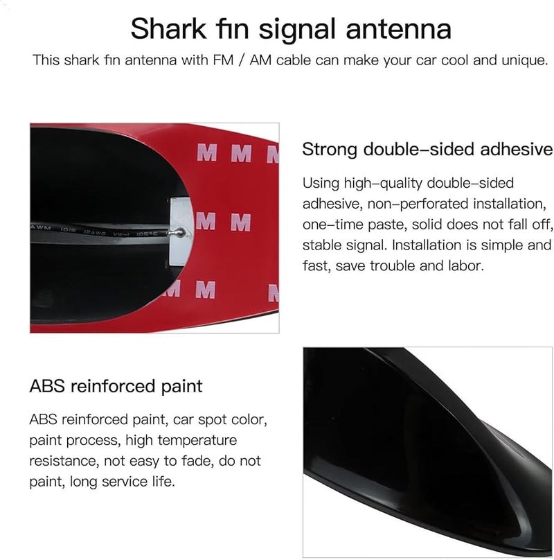 Black Shark Fin Roof Antenna Cover For Hyundai Elantra 2016 Sedan 4 Door 1 8L - Image 4